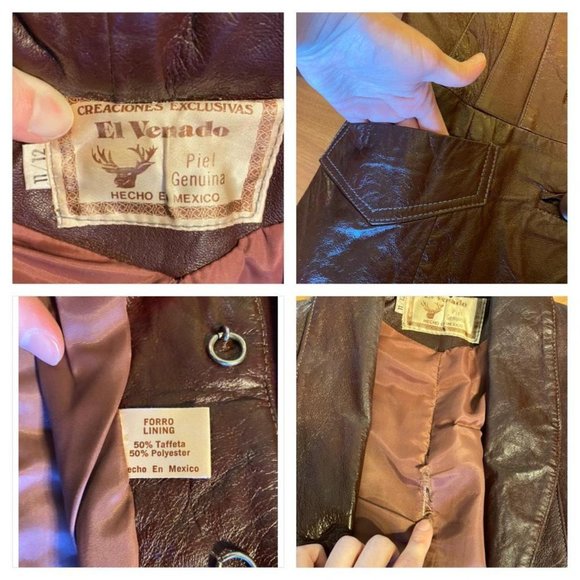 Vintage 70s Leather Blazer-style Jacket by El Venado | Made in Mexico - Picture 3 of 4